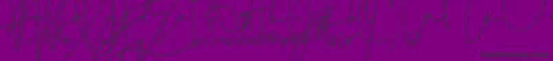 julian thomas Font – Black Fonts on Purple Background