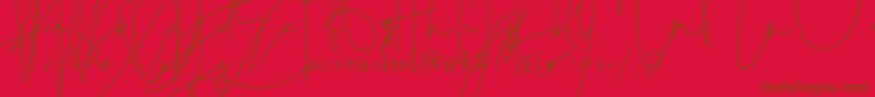 julian thomas Font – Brown Fonts on Red Background
