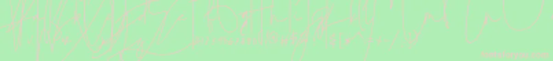 julian thomas-fontti – vaaleanpunaiset fontit vihreällä taustalla
