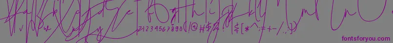 julian thomas Font – Purple Fonts on Gray Background