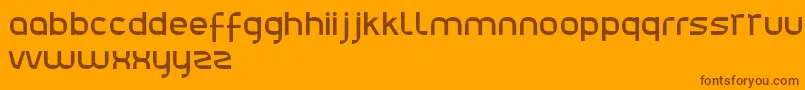 fuente Julie01 – Fuentes Marrones Sobre Fondo Naranja
