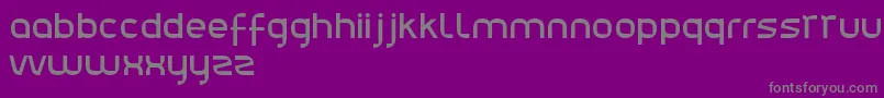 Julie01-fontti – harmaat kirjasimet violetilla taustalla