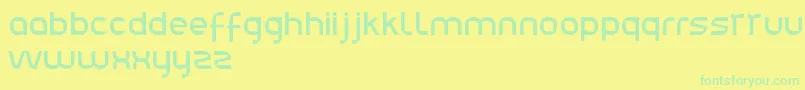 Julie01-Schriftart – Grüne Schriften auf gelbem Hintergrund