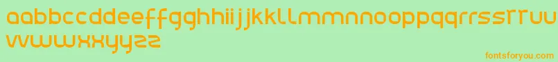 Julie01-Schriftart – Orangefarbene Schriften auf grünem Hintergrund