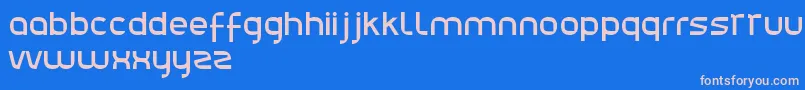 フォントJulie01 – ピンクの文字、青い背景