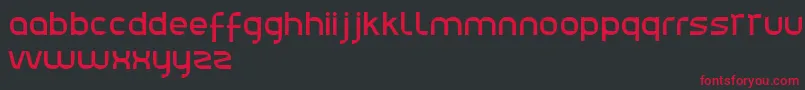 フォントJulie01 – 黒い背景に赤い文字