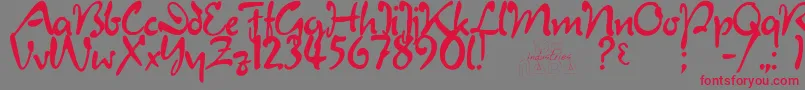 JULIET   Font – Red Fonts on Gray Background