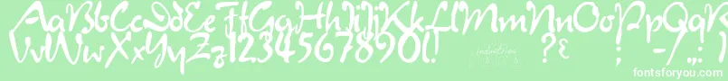 JULIET   Font – White Fonts on Green Background