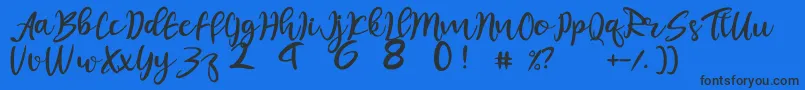 Шрифт juliet – чёрные шрифты на синем фоне