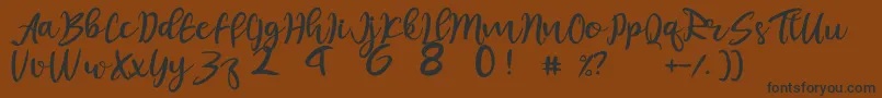 juliet Font – Black Fonts on Brown Background
