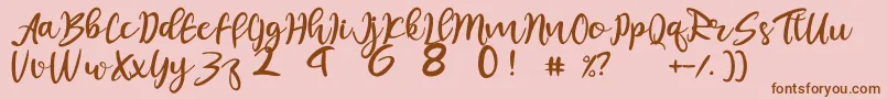 Шрифт juliet – коричневые шрифты на розовом фоне