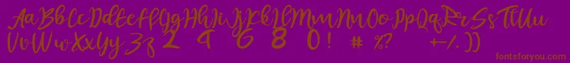 Шрифт juliet – коричневые шрифты на фиолетовом фоне