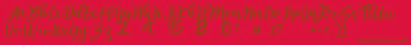 juliet Font – Brown Fonts on Red Background