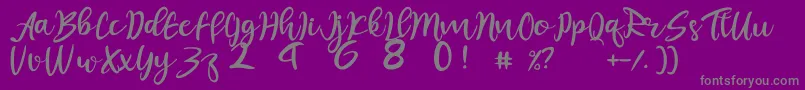 juliet Font – Gray Fonts on Purple Background