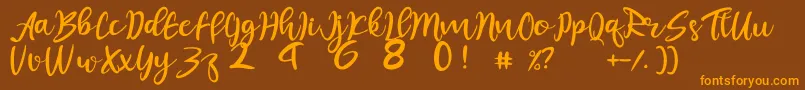 juliet Font – Orange Fonts on Brown Background