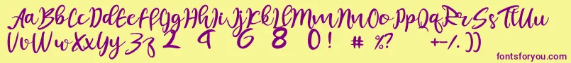 Шрифт juliet – фиолетовые шрифты на жёлтом фоне