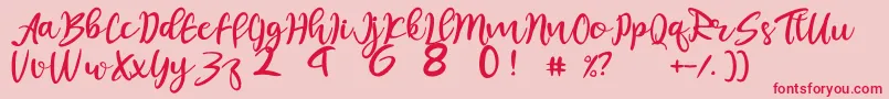 Шрифт juliet – красные шрифты на розовом фоне