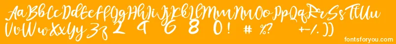 juliet Font – White Fonts on Orange Background