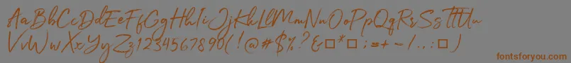Julietta Messie Font – Brown Fonts on Gray Background