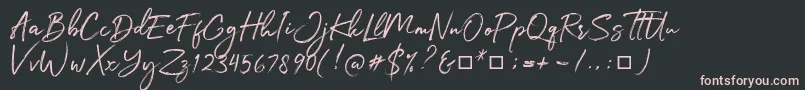 Julietta Messie Font – Pink Fonts on Black Background