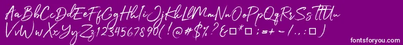 Julietta Messie Font – White Fonts on Purple Background