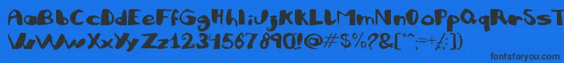 JULIFB   Font – Black Fonts on Blue Background