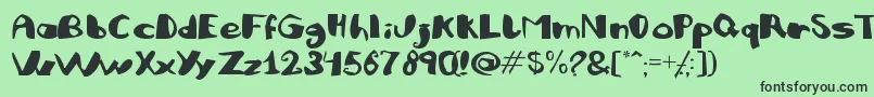 JULIFB   Font – Black Fonts on Green Background