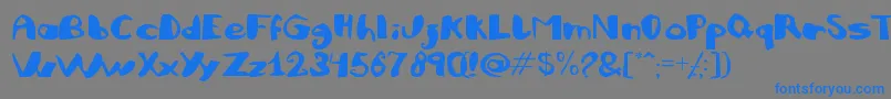 フォントJULIFB   – 灰色の背景に青い文字