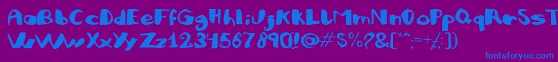 Fonte JULIFB   – fontes azuis em um fundo violeta