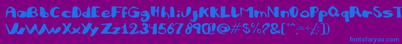 JULIFB   Font – Blue Fonts on Purple Background