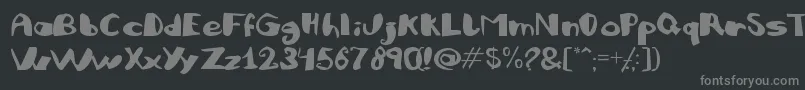 JULIFB  -fontti – harmaat kirjasimet mustalla taustalla
