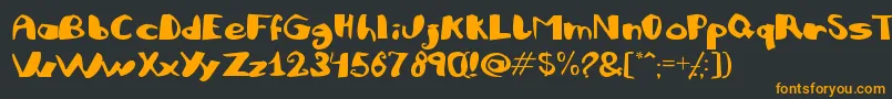 Шрифт JULIFB   – оранжевые шрифты на чёрном фоне