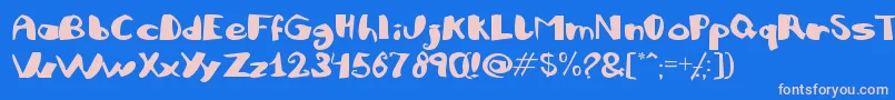 Шрифт JULIFB   – розовые шрифты на синем фоне