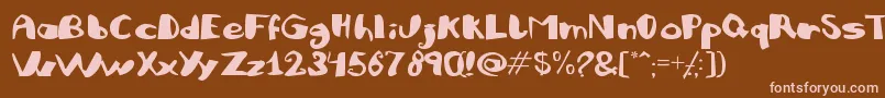 Шрифт JULIFB   – розовые шрифты на коричневом фоне