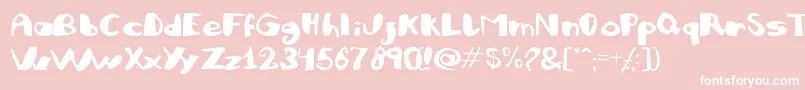 JULIFB   Font – White Fonts on Pink Background