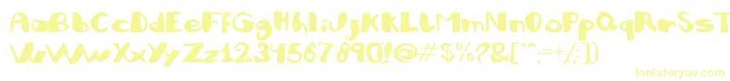 JULIFB  -Schriftart – Gelbe Schriften auf weißem Hintergrund
