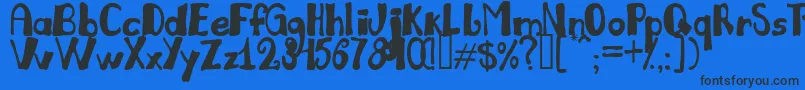 JULIL    Font – Black Fonts on Blue Background