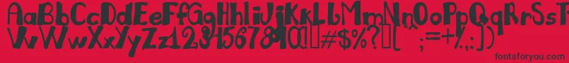 JULIL    Font – Black Fonts on Red Background