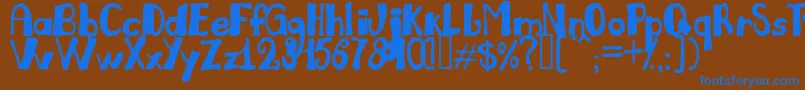 JULIL    Font – Blue Fonts on Brown Background