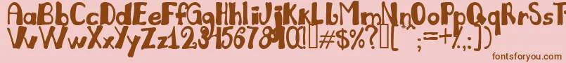 JULIL    Font – Brown Fonts on Pink Background