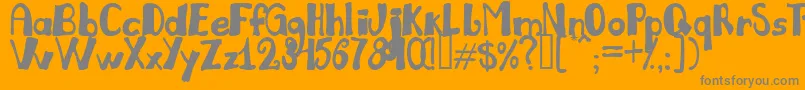 JULIL    Font – Gray Fonts on Orange Background