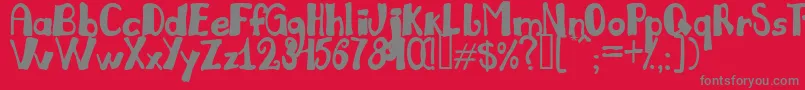 JULIL    Font – Gray Fonts on Red Background