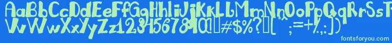 JULIL    Font – Green Fonts on Blue Background