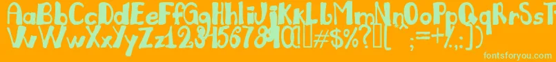 JULIL    Font – Green Fonts on Orange Background