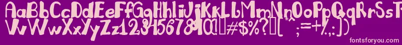 JULIL    Font – Pink Fonts on Purple Background