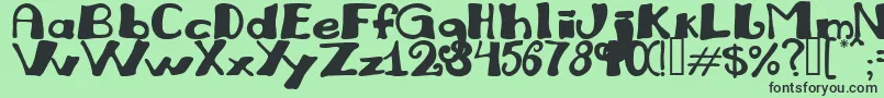 JULIRG   Font – Black Fonts on Green Background