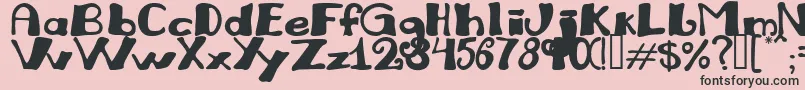JULIRG   Font – Black Fonts on Pink Background