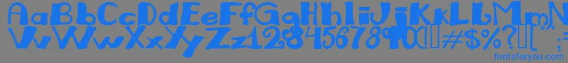 JULIRG  -Schriftart – Blaue Schriften auf grauem Hintergrund