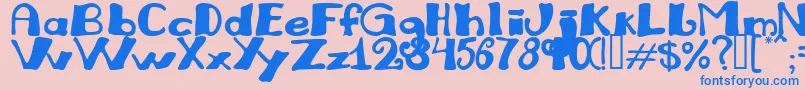 JULIRG   Font – Blue Fonts on Pink Background