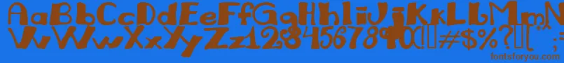 JULIRG   Font – Brown Fonts on Blue Background
